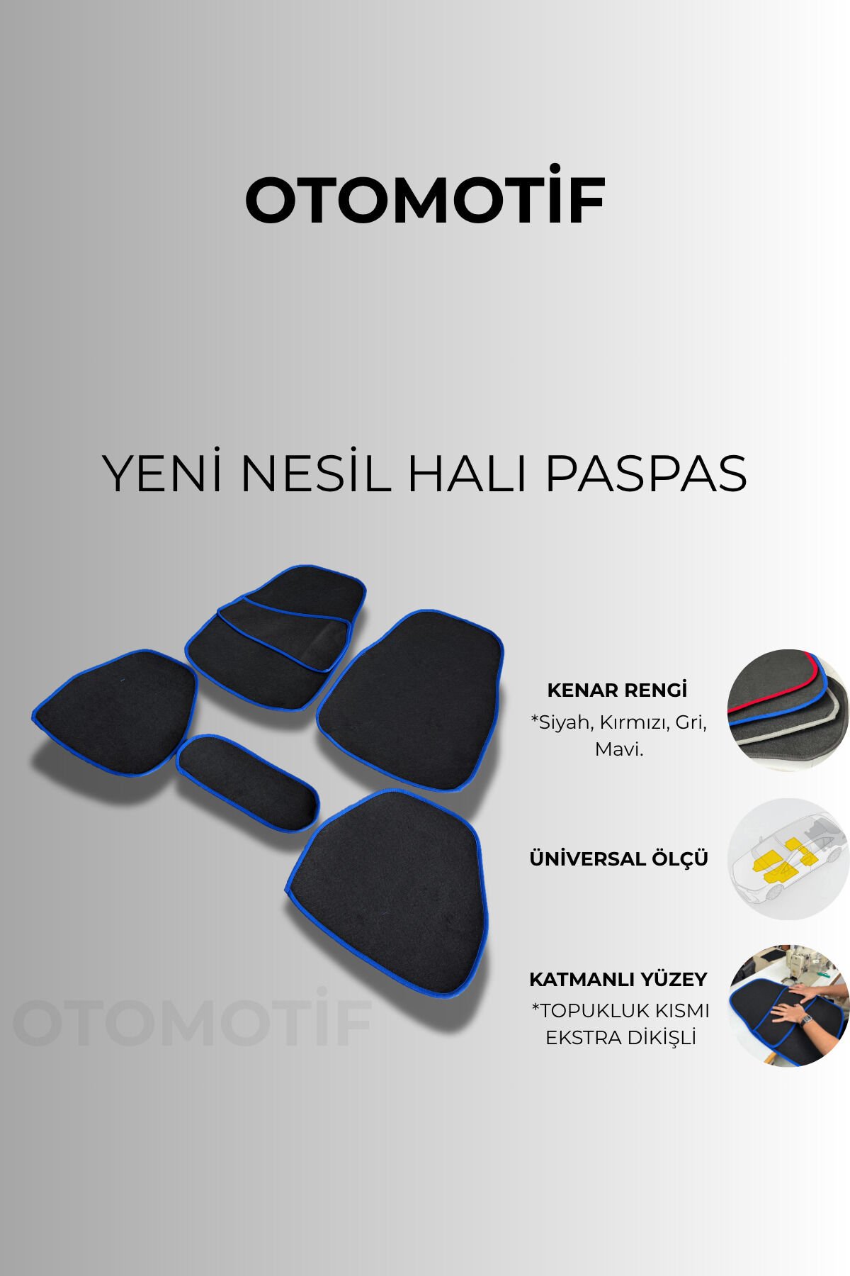 Tofaş Uyumlu Yeni Nesil 5'li Halı Paspas Seti