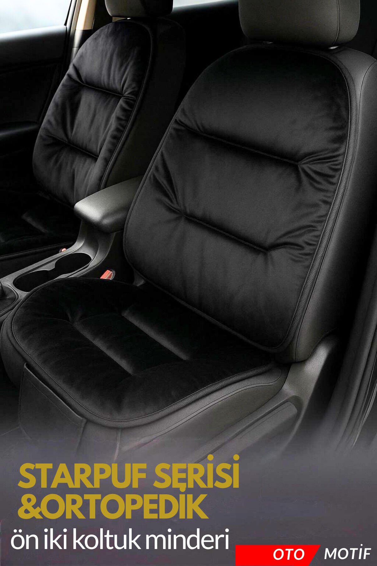 STARPUF Serisi Premium Oto koltuk Minderi-SİYAH