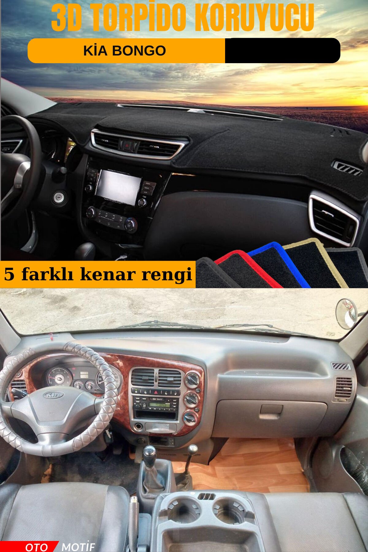 KİA BONGO 3D TORPİDO KORUYUCU KILIF - ÖN GÖĞÜS KAPLAMA