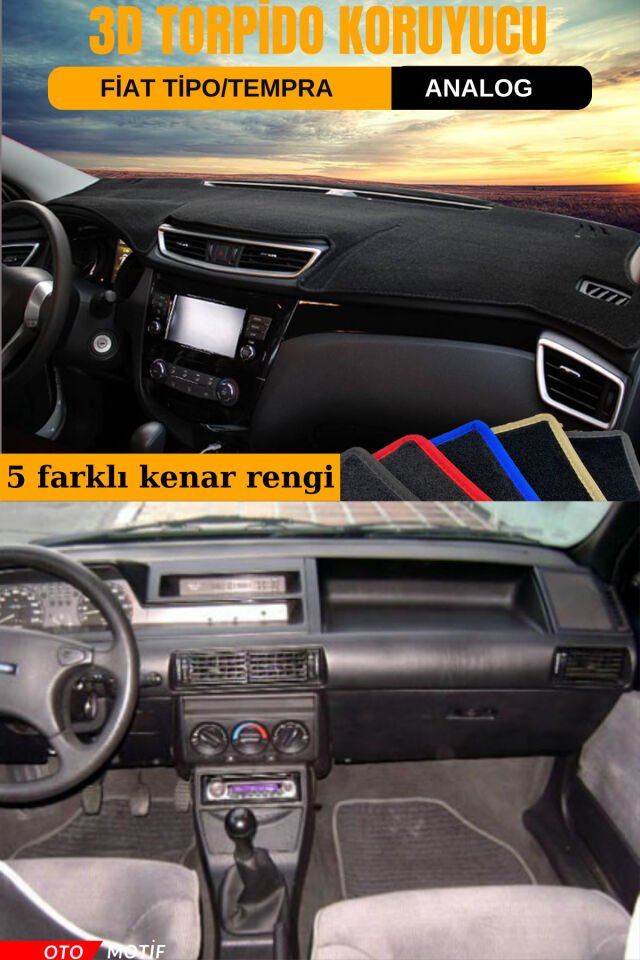 FİAT TİPO/TEMPRA (ANALOG GÖSTERGE) 3D TORPİDO KORUYUCU KILIF - ÖN GÖĞÜS KAPLAMA