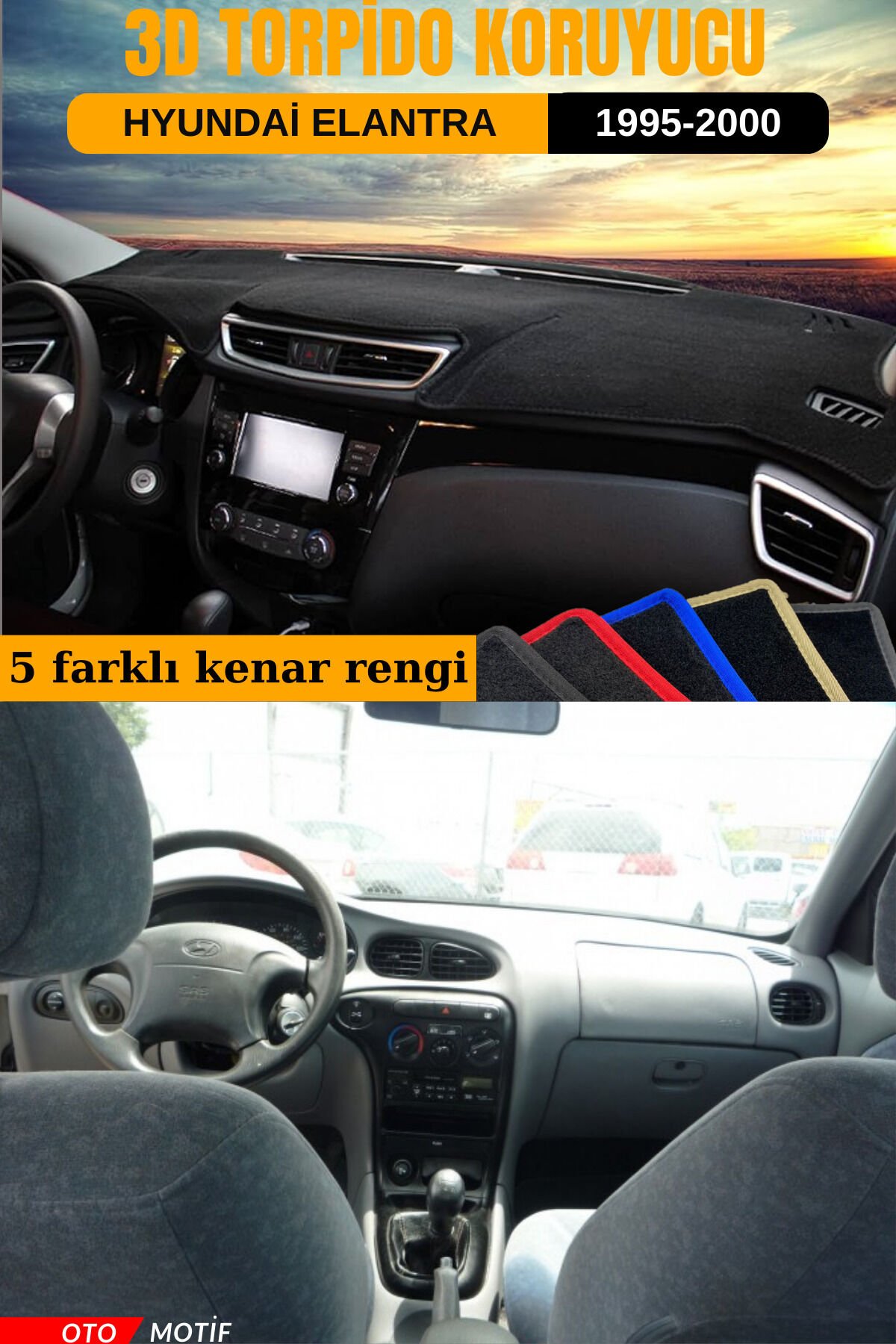 HYUNDAİ ELANTRA 3D TORPİDO KORUYUCU KILIF - ÖN GÖĞÜS KAPLAMA