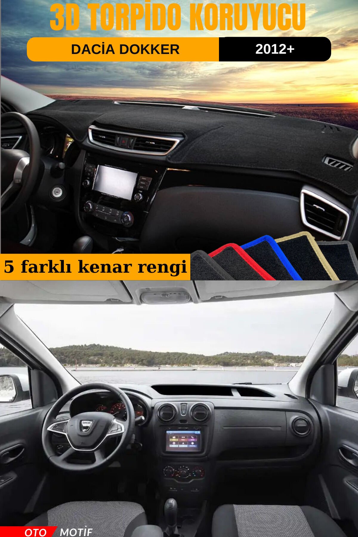 DACİA DOKKER 3D TORPİDO KORUYUCU KILIF - ÖN GÖĞÜS KAPLAMA