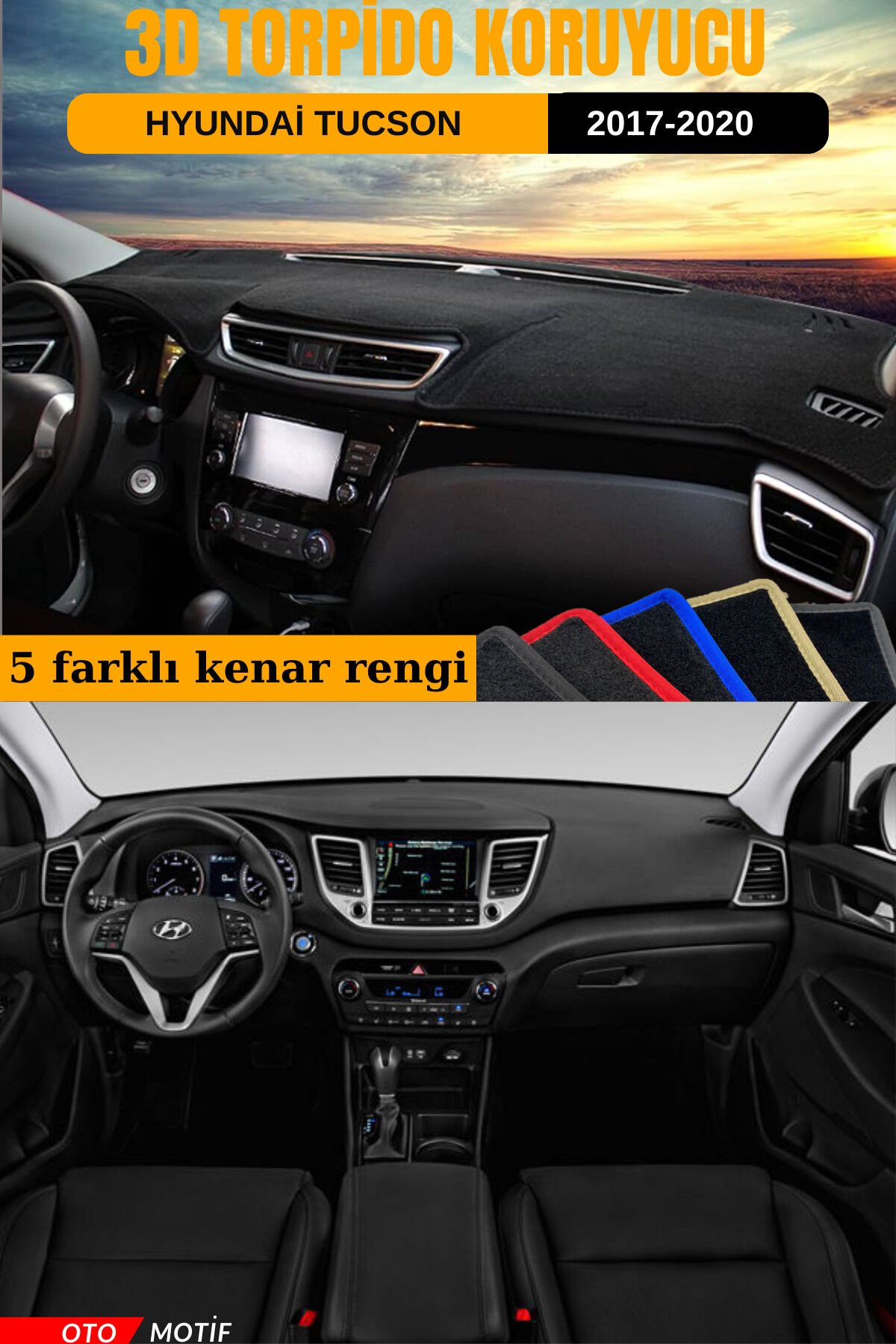 HYUNDAİ TUCSON 3D TORPİDO KORUYUCU KILIF - ÖN GÖĞÜS KAPLAMA