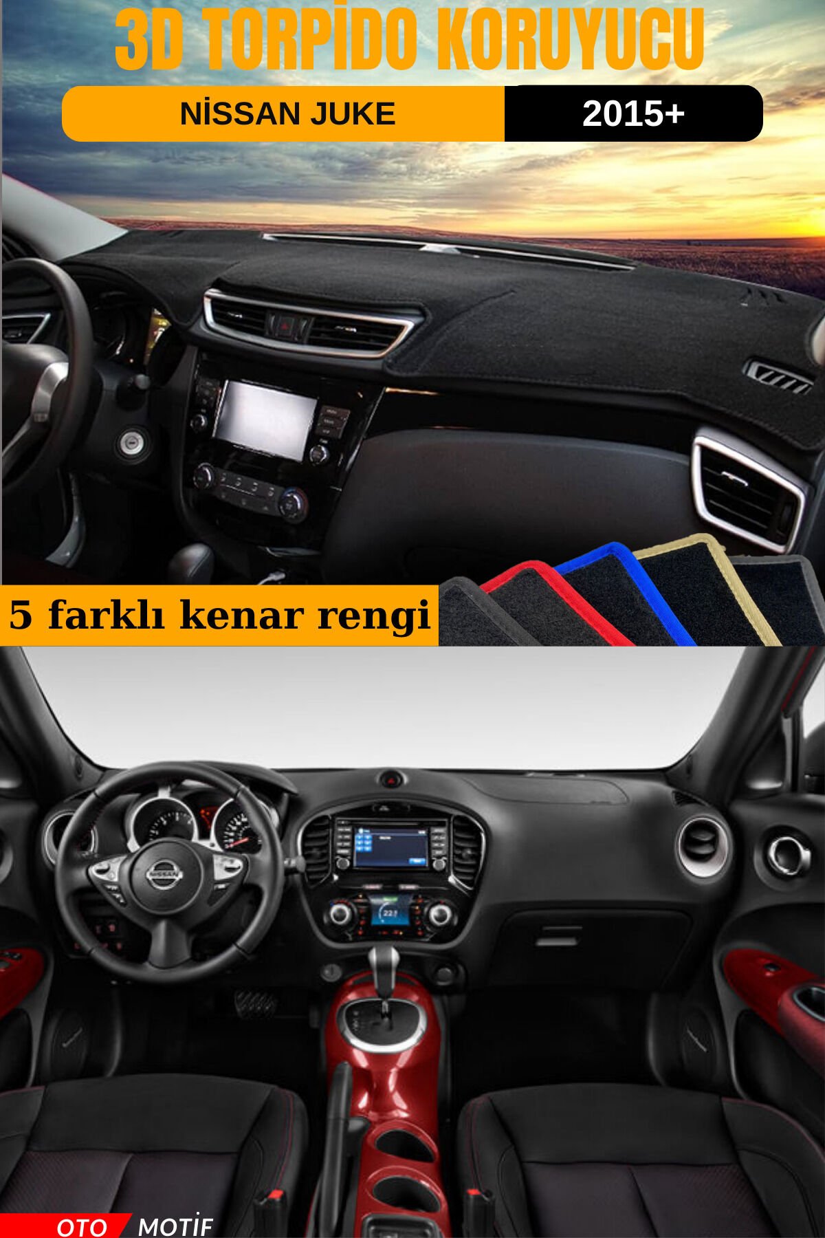 NİSSAN JUKE 3D TORPİDO KORUYUCU KILIF - ÖN GÖĞÜS KAPLAMA