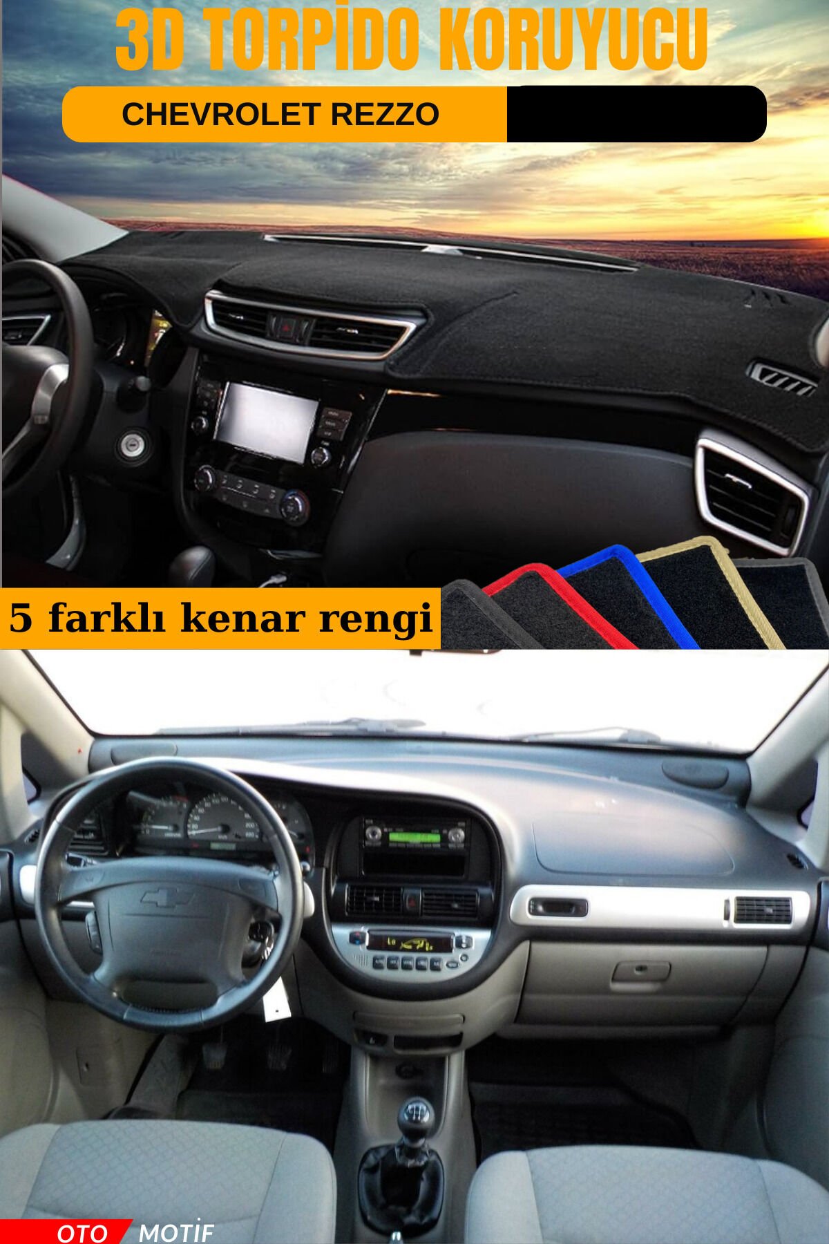 CHEVROLET REZZO 3D TORPİDO KORUYUCU KILIF - ÖN GÖĞÜS KAPLAMA