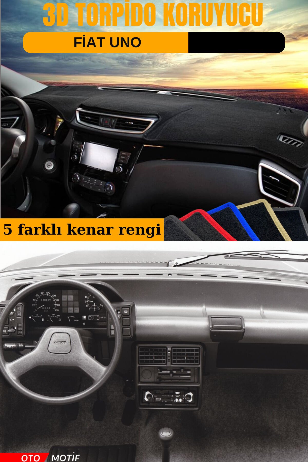 FİAT UNO 3D TORPİDO KORUYUCU KILIF - ÖN GÖĞÜS KAPLAMA