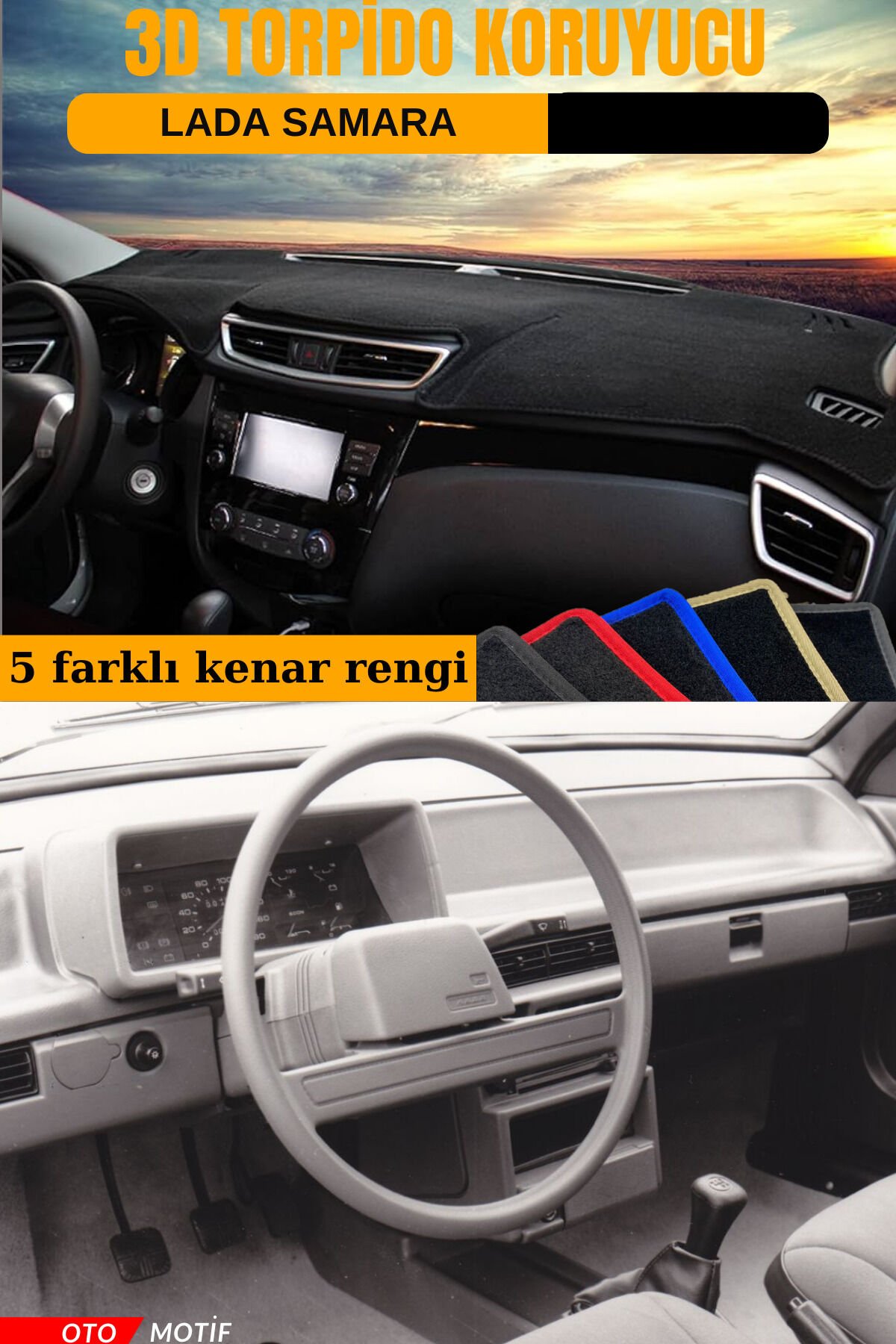 LADA SAMARA 3D TORPİDO KORUYUCU KILIF - ÖN GÖĞÜS KAPLAMA