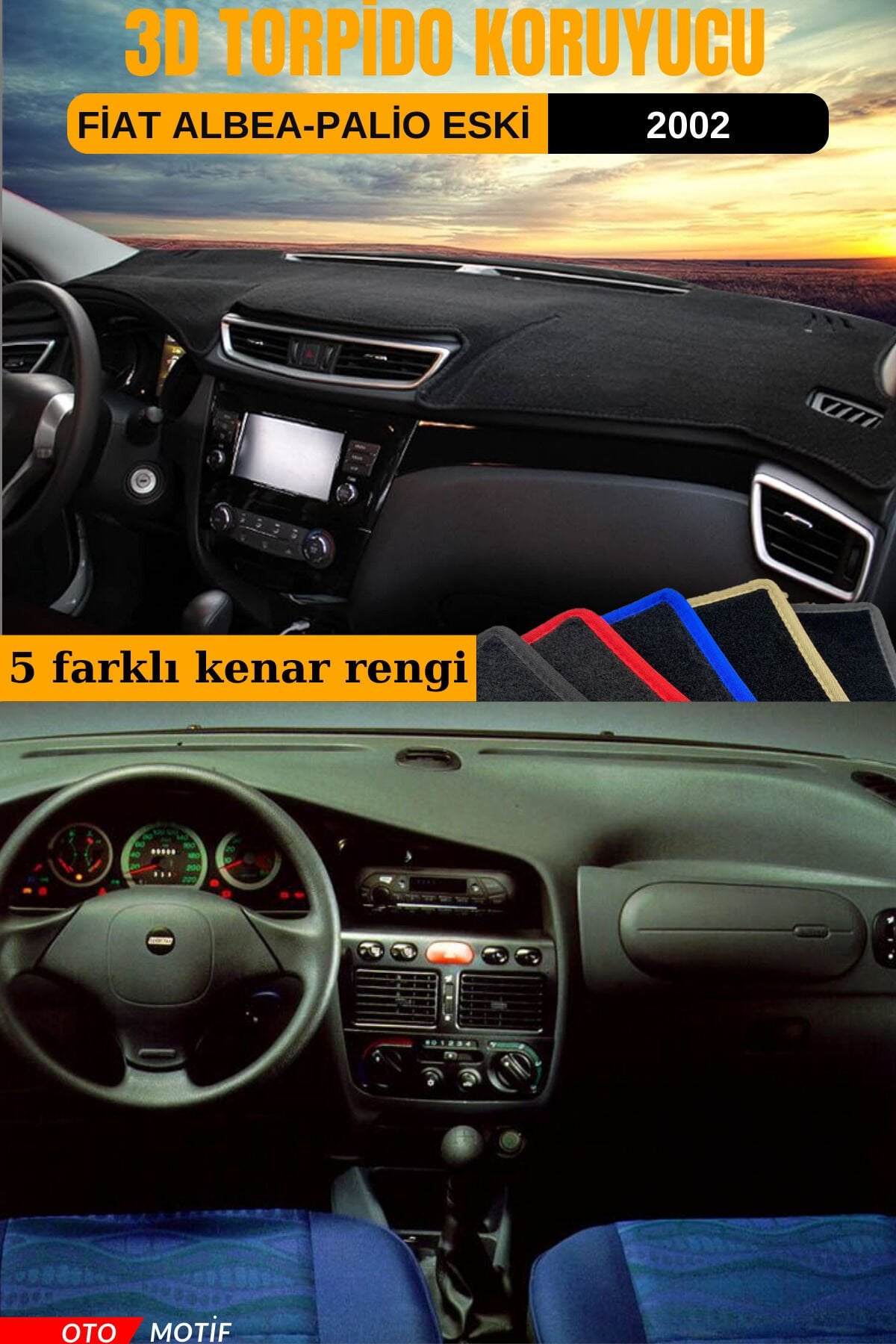 FİAT ALBEA-PALİO-SİENNA ESKİ GÖĞÜS 3D TORPİDO KORUYUCU KILIF - ÖN GÖĞÜS KAPLAMA