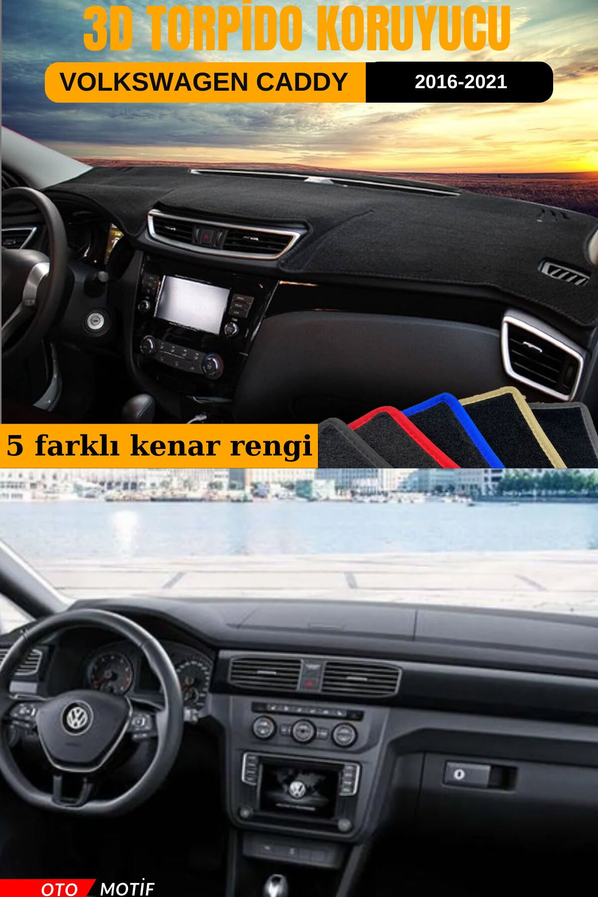 VOLKSWAGEN CADDY 3D TORPİDO KORUYUCU KILIF - ÖN GÖĞÜS KAPLAMA