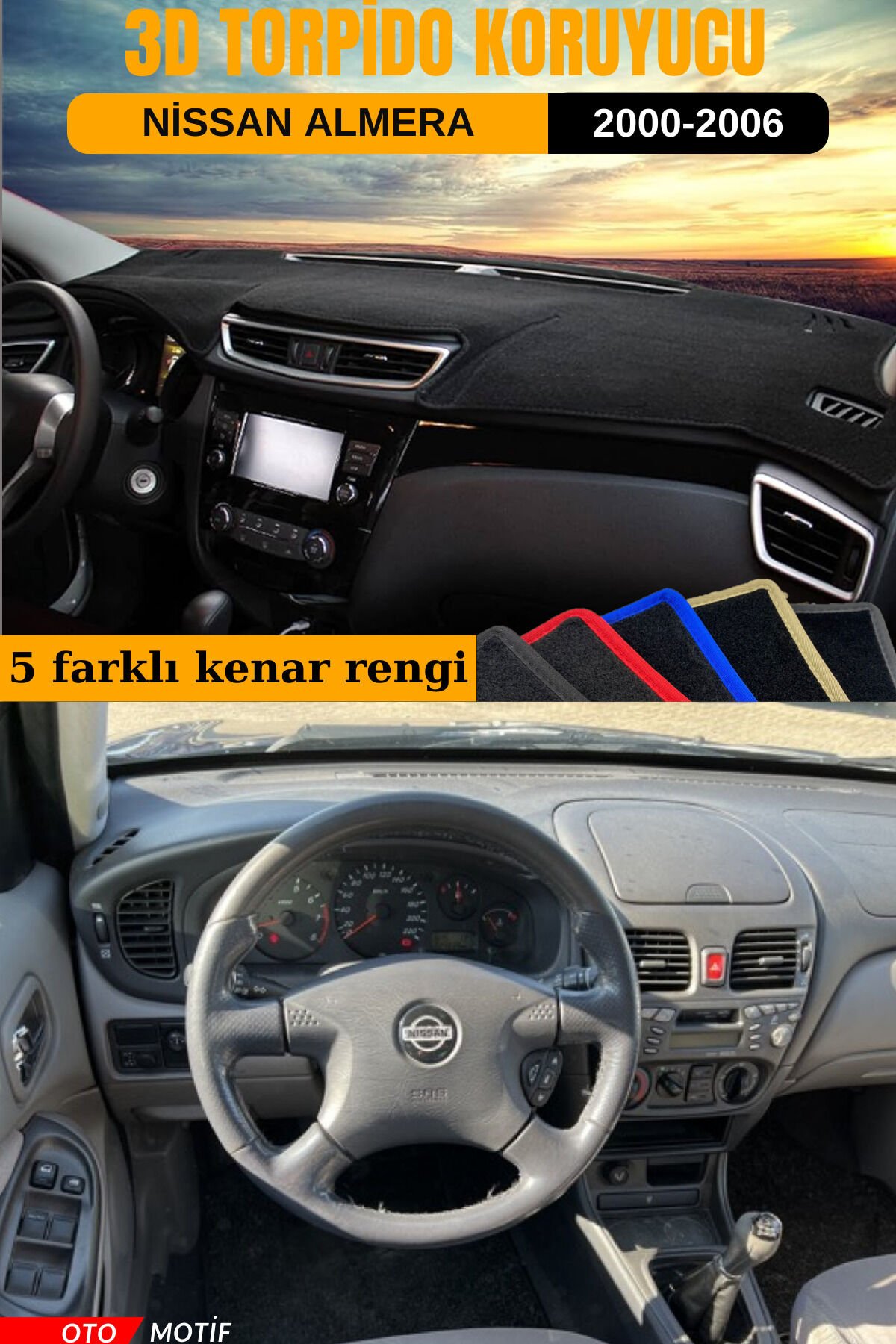 NİSSAN ALMERA 3D TORPİDO KORUYUCU KILIF - ÖN GÖĞÜS KAPLAMA