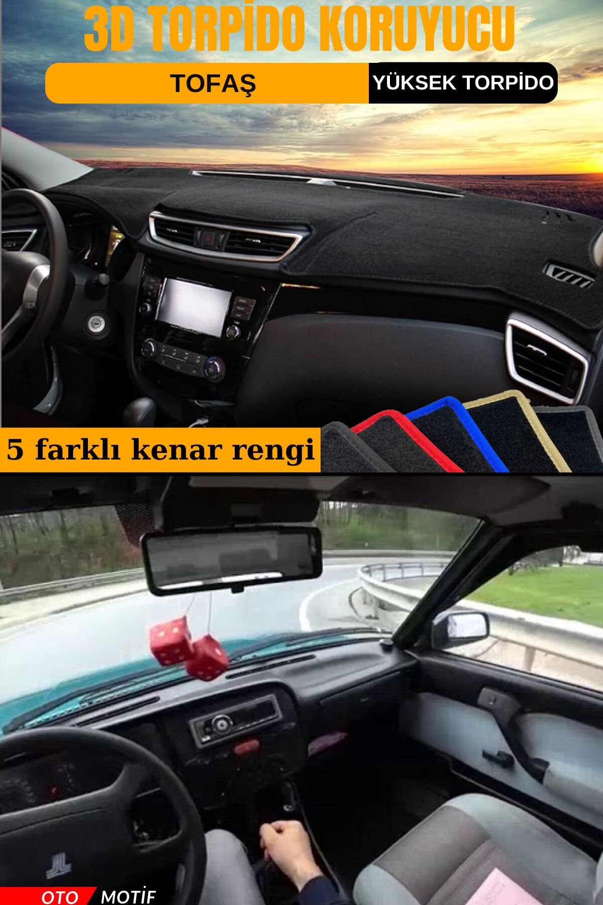 TOFAŞ DOĞAN/ŞAHİN (YÜKSEK TORPİDO) 3D TORPİDO KORUYUCU KILIF - ÖN GÖĞÜS KAPLAMA