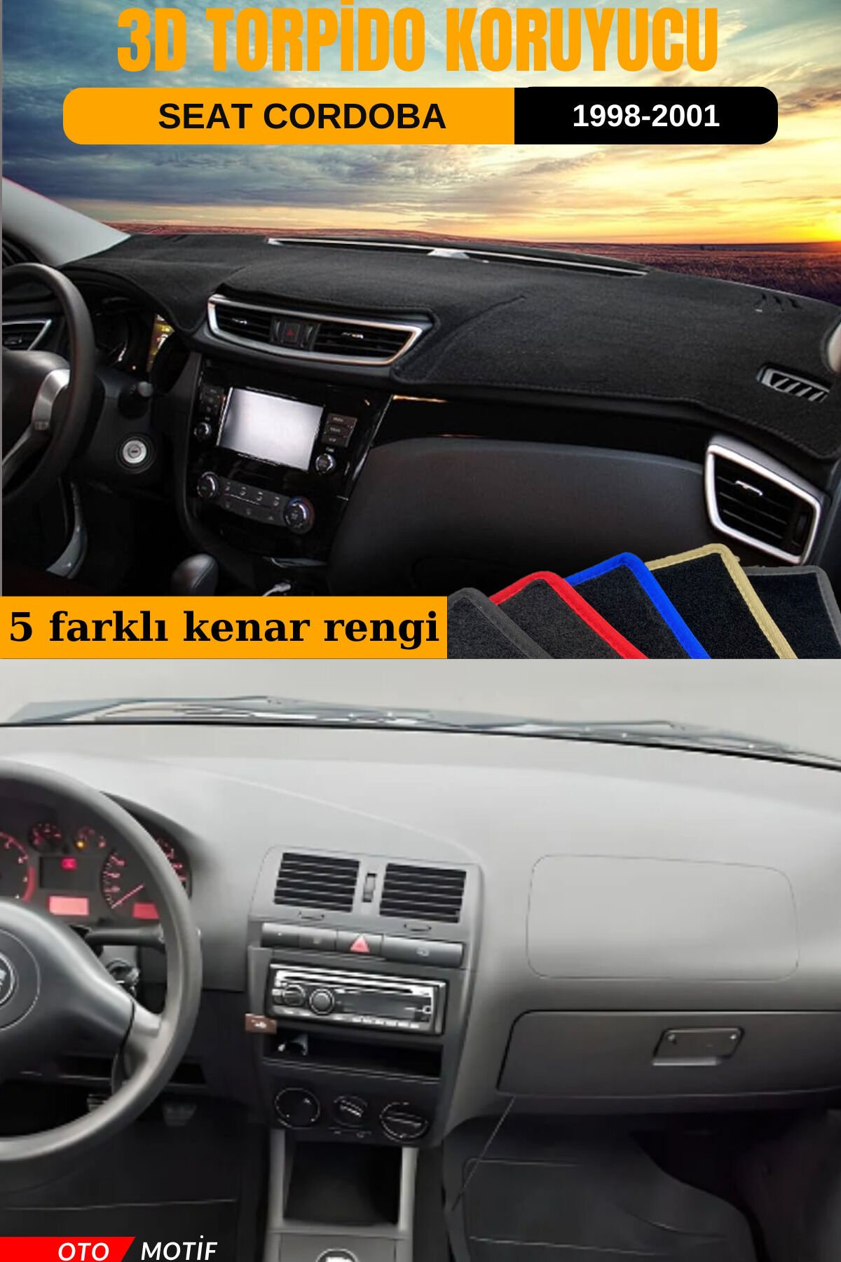 SEAT CORDOBA 3D TORPİDO KORUYUCU KILIF - ÖN GÖĞÜS KAPLAMA