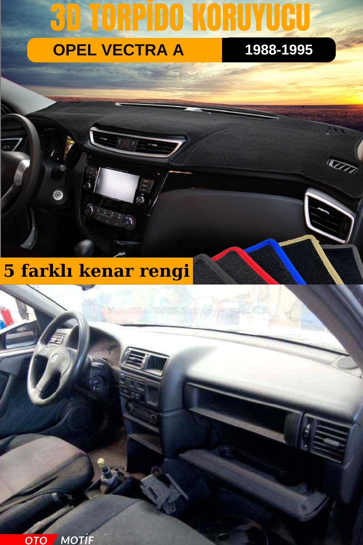 OPEL VECTRA A 3D TORPİDO KORUYUCU KILIF - ÖN GÖĞÜS KAPLAMA