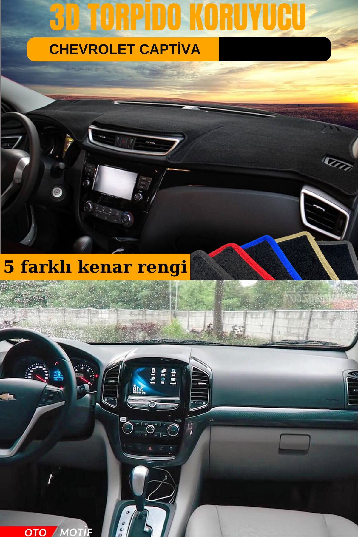 CHEVROLET CAPTİVA 3D TORPİDO KORUYUCU KILIF - ÖN GÖĞÜS KAPLAMA