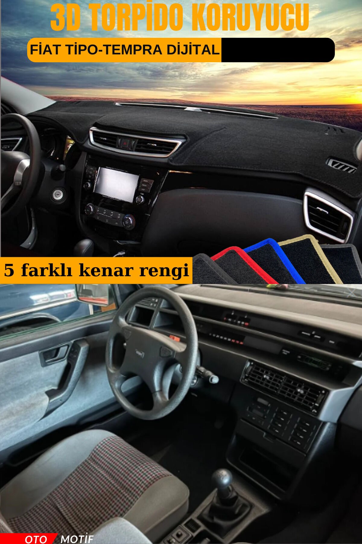 FİAT TİPO-TEMPRA DİJİTAL 3D TORPİDO KORUYUCU KILIF - ÖN GÖĞÜS KAPLAMA