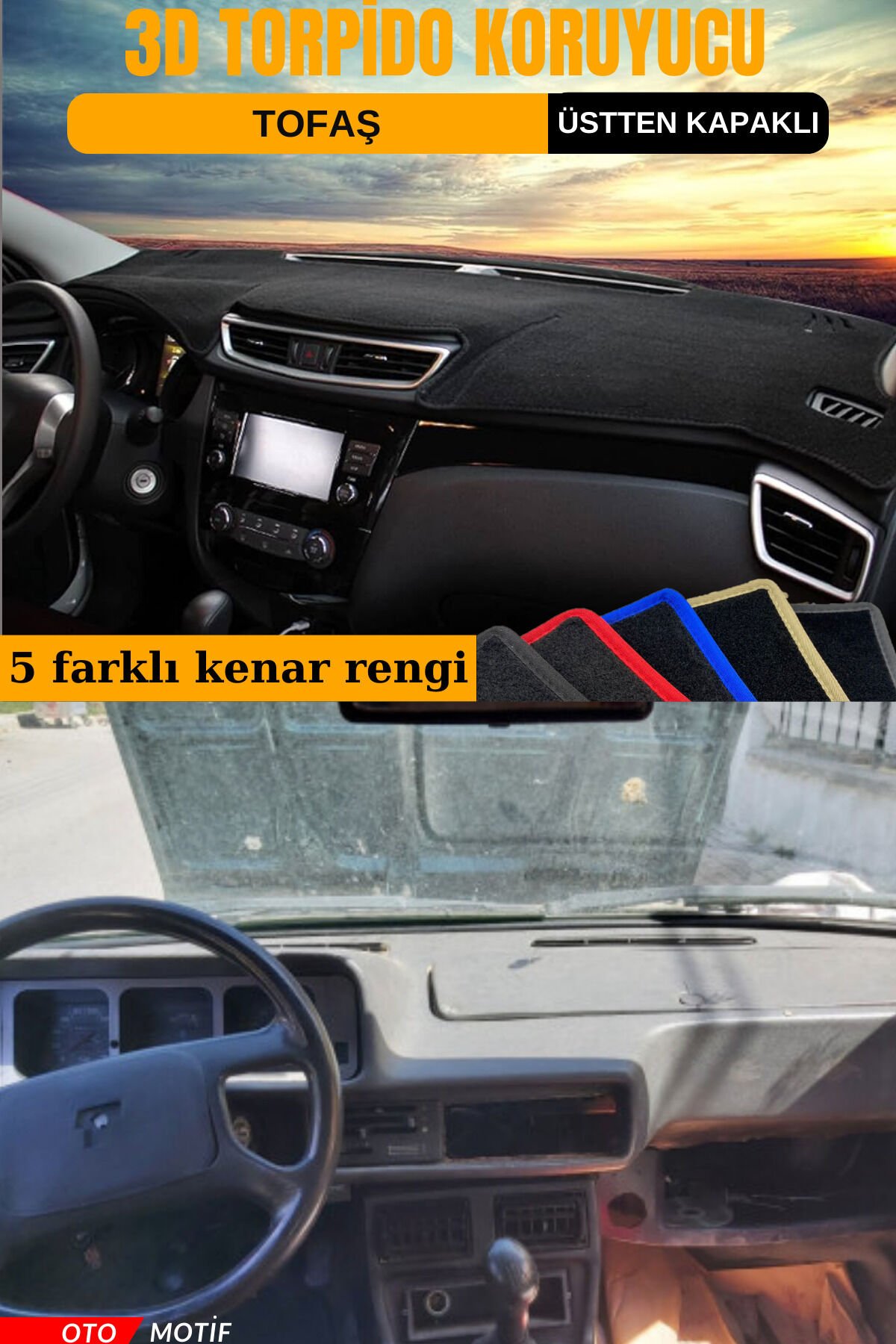 TOFAŞ DOĞAN/ŞAHİN (ÜSTTEN KAPAKLI) 3D TORPİDO KORUYUCU KILIF - ÖN GÖĞÜS KAPLAMA