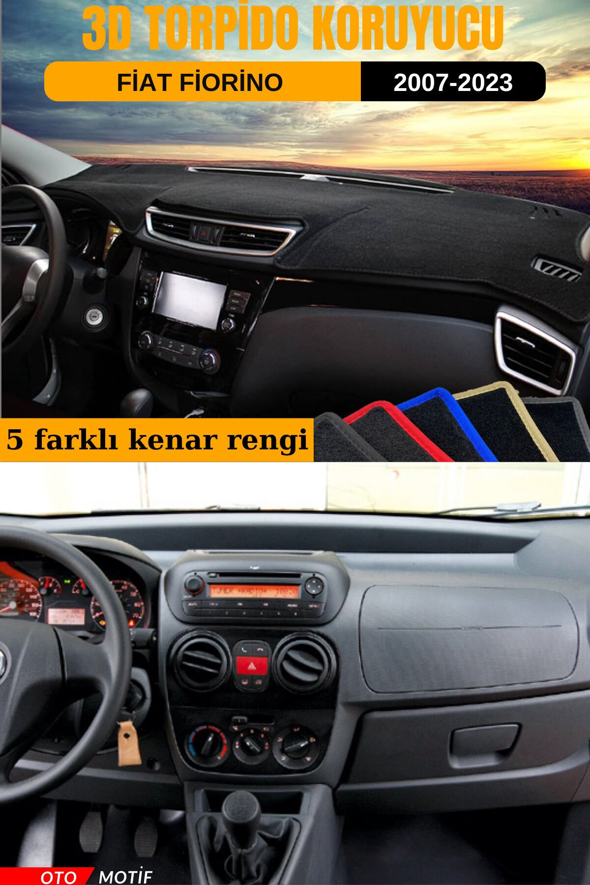 FİAT FİORİNO 3D TORPİDO KORUYUCU KILIF - ÖN GÖĞÜS KAPLAMA