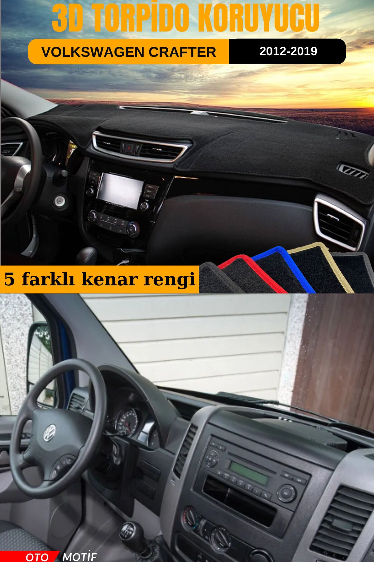 VOLKSWAGEN CRAFTER 3D TORPİDO KORUYUCU KILIF - ÖN GÖĞÜS KAPLAMA