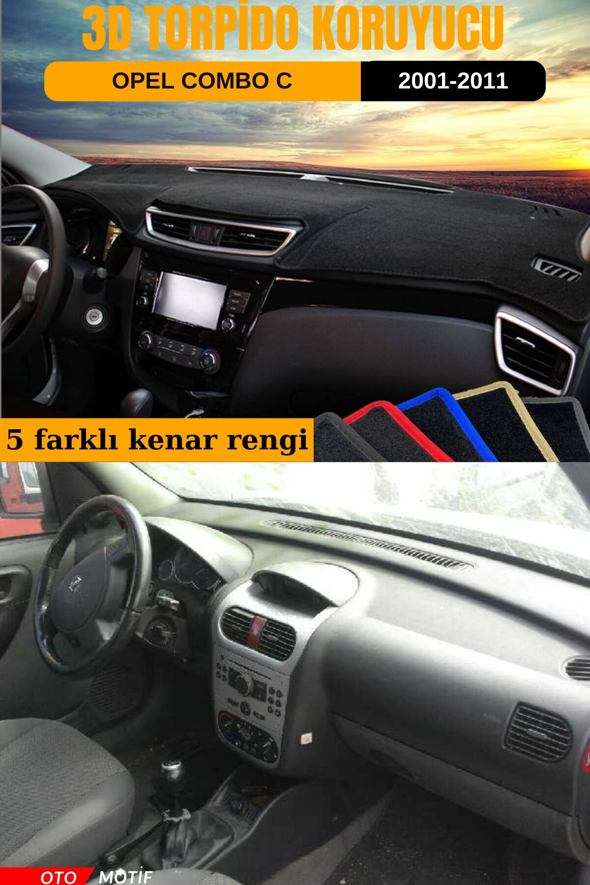 OPEL COMBO/CORSA C 3D TORPİDO KORUYUCU KILIF - ÖN GÖĞÜS KAPLAMA