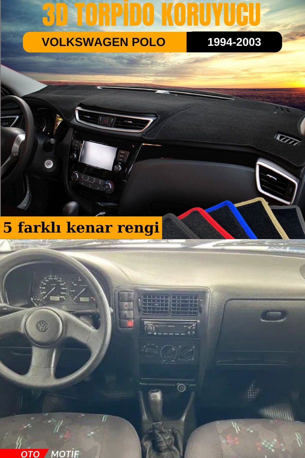 VOLKSWAGEN POLO CLASSİC/SPECİAL 3D TORPİDO KORUYUCU KILIF - ÖN GÖĞÜS KAPLAMA