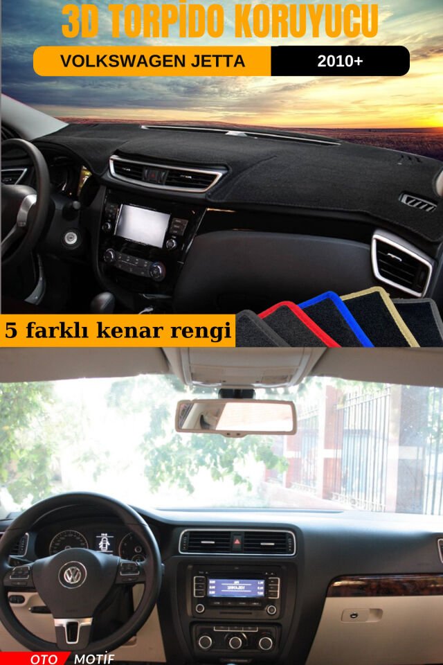 VOLKSWAGEN JETTA 3D TORPİDO KORUYUCU KILIF - ÖN GÖĞÜS KAPLAMA