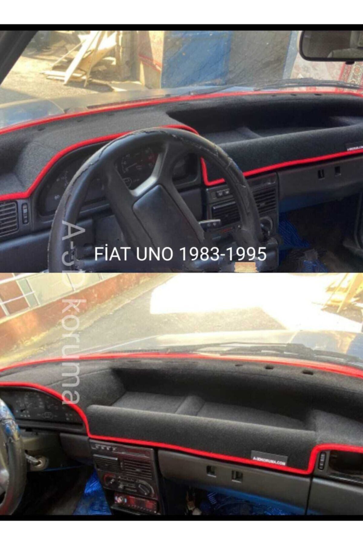 Fıat Uno Torpido Koruması Kırmızı 1983-1995 Modellerine Uygun