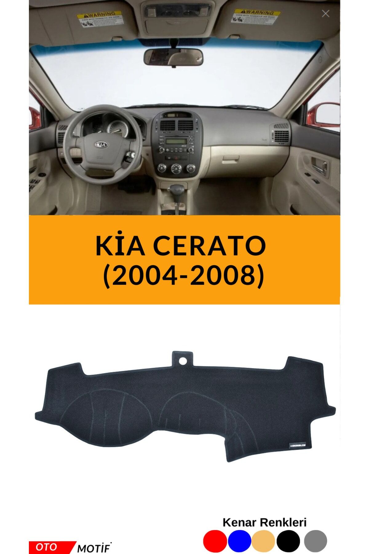 A-3d Koruma Kia Cerato 2004-2008 Uyumlu Torpido Koruma