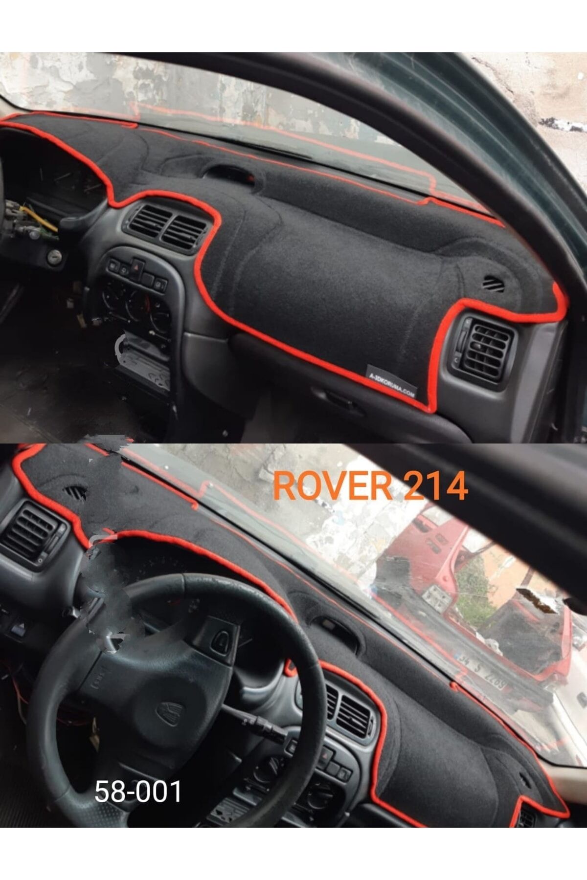 214 Torpido Koruma Halısı / Kırmızı Şerit Rengi