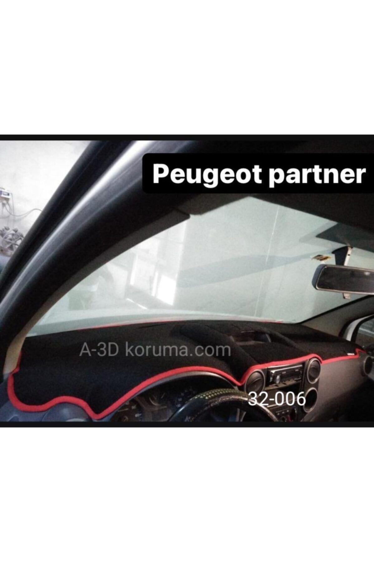 Peugeot Partner Torpido Koruması Kırmızı