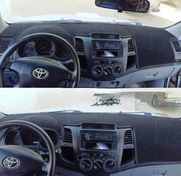 Toyota Fortuner Torpido Koruması Kırmızı 2005+ Modellerine Uygun Torpido Halısı